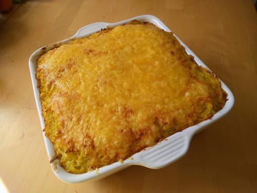 Gratin de courge spaghetti coco curry