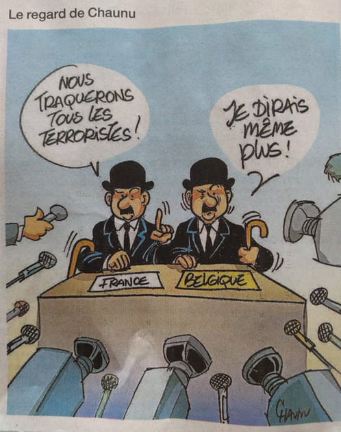 Chaunu pour Ouest France publiait le matin même ce dessin...