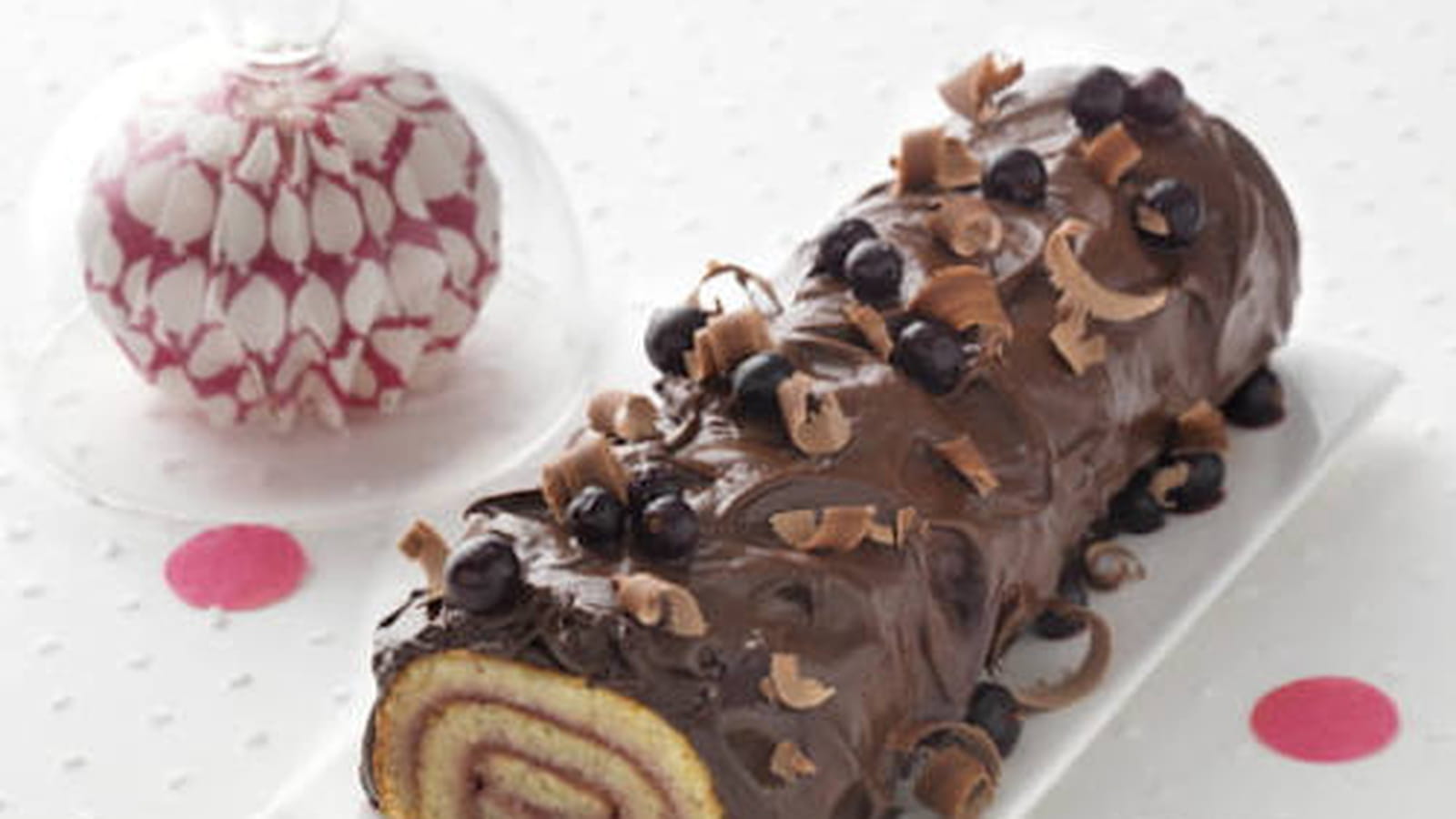 Bûche chocolat cassis (Thermomix)