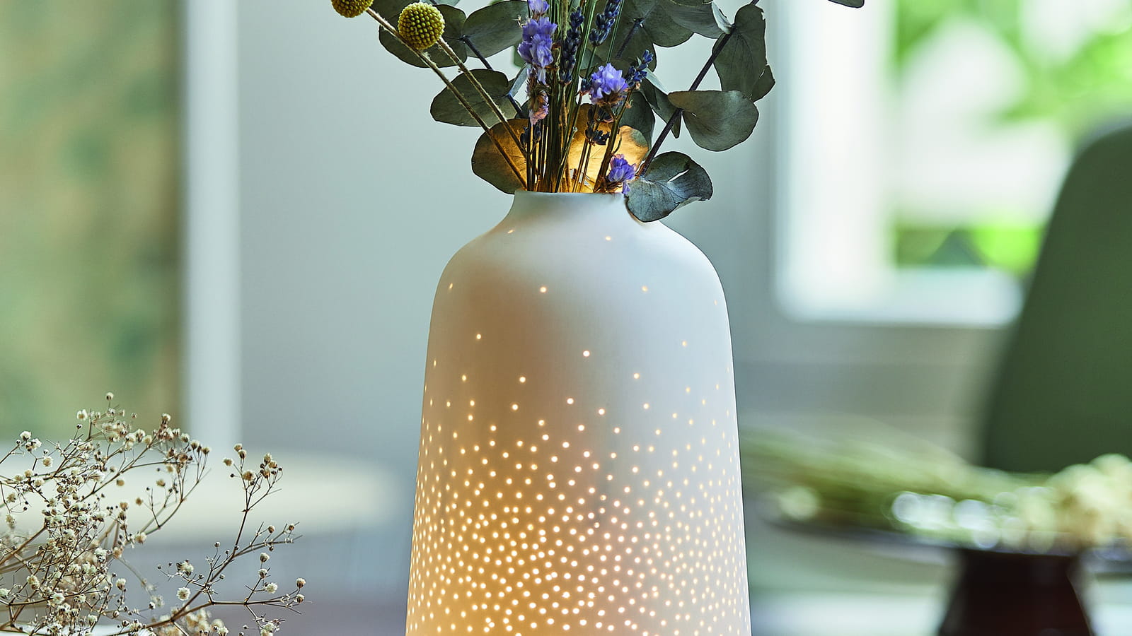 Une lampe/vase deux en un 