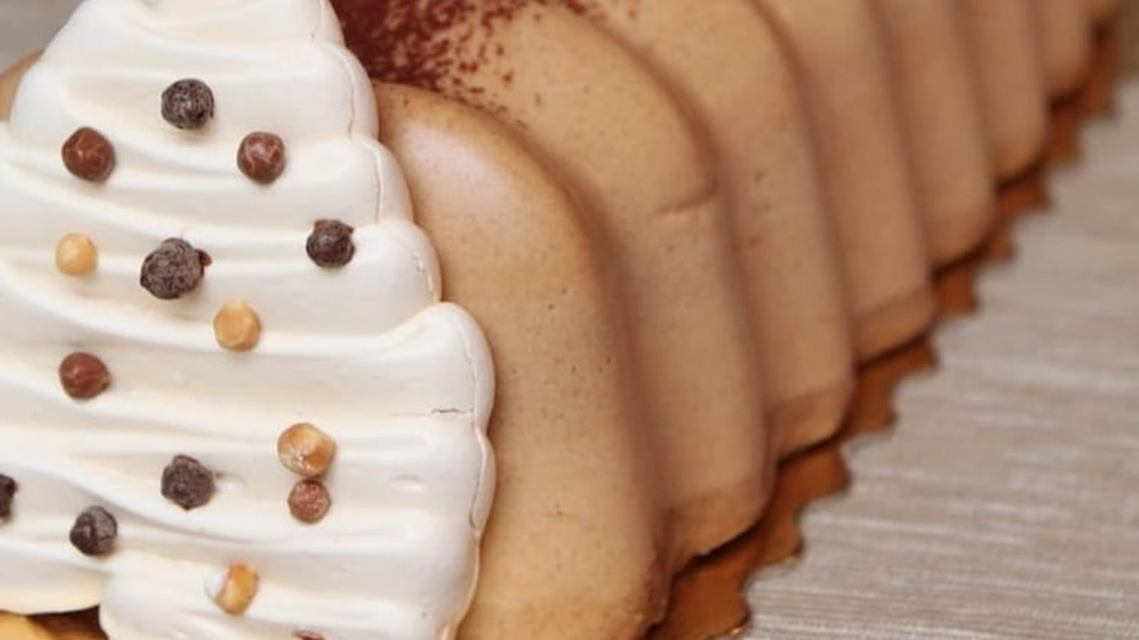 Bûche praliné, caramel et spéculoos