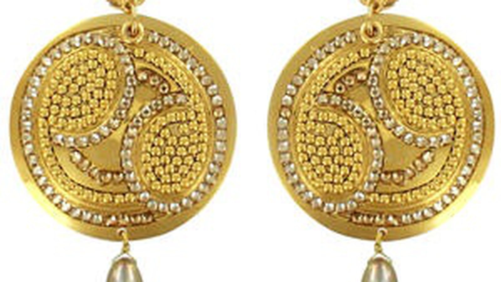 Boucles d'oreilles en métal doré de Gas Bijoux