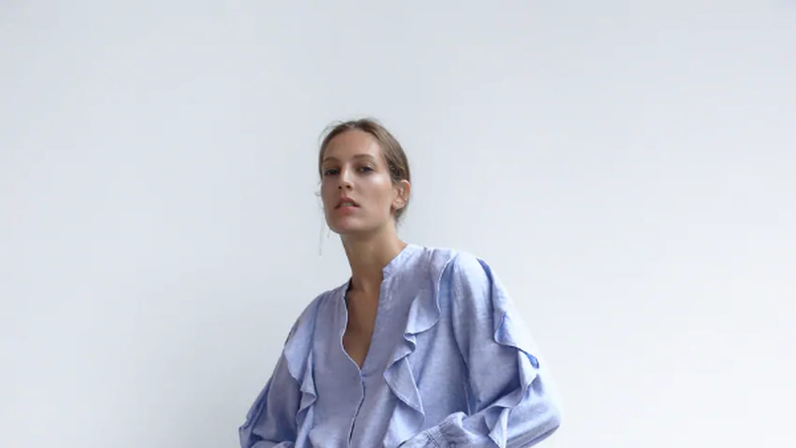 Chemise rustique à volants