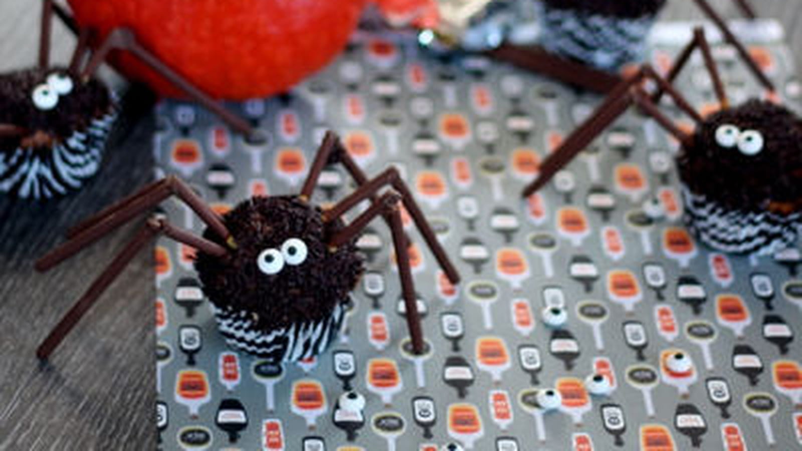 Muffin Halloween araignée