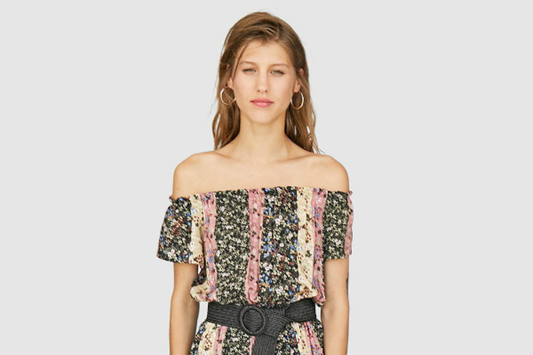 Robe Longue Fleurie Stradivarius Taille 40 - Occasion Très Bon état