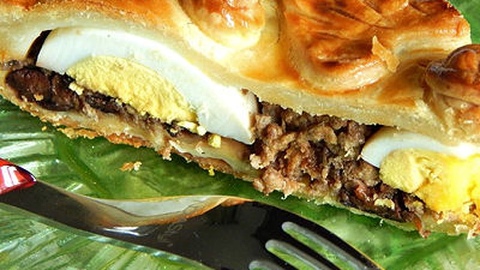 Tourte à la viande de boeuf et aux oeufs