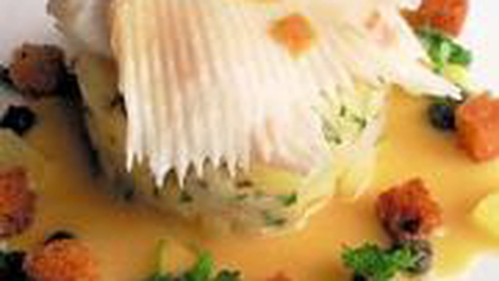 Ailes de raie sauce citronnée