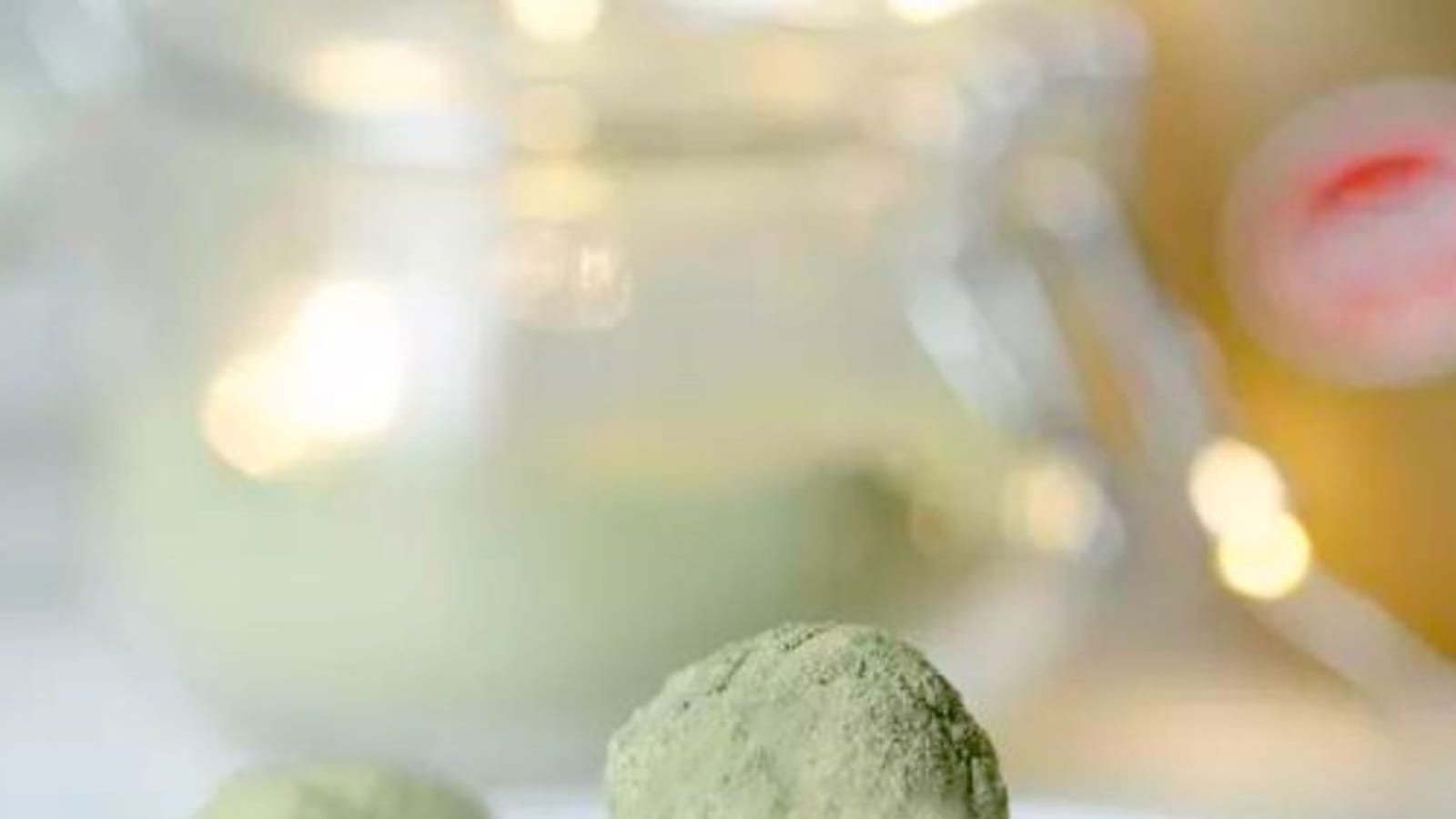 Truffes chocolat blanc, kiwi et thé matcha