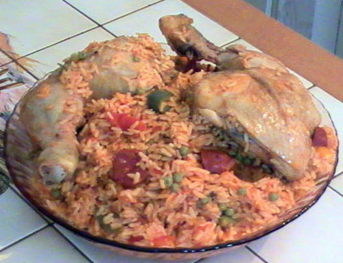 Paëlla au poulet et chorizo