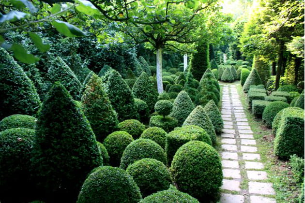 Le très verdoyant jardin de topiaires
