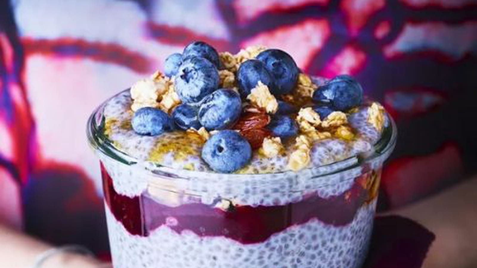 Chia pudding aux myrtilles