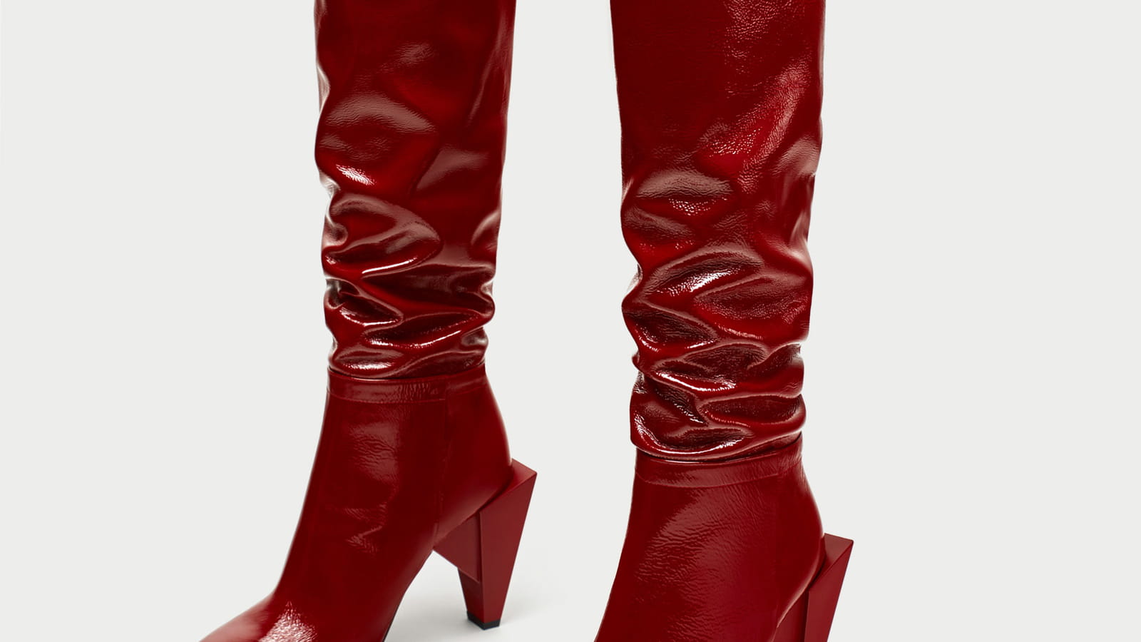 Bottes en cuir vernis