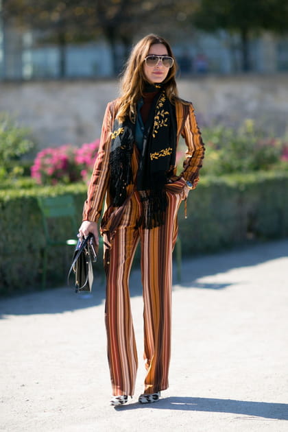 Street style &agrave; Paris : les rayures vintage