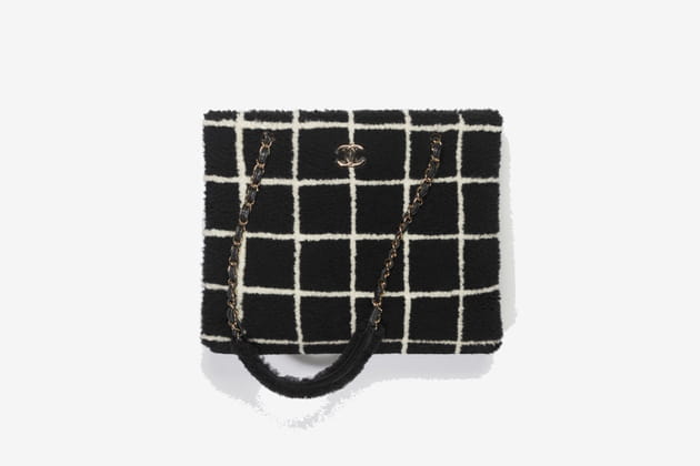 Sac à main blanc et noir de Chanel