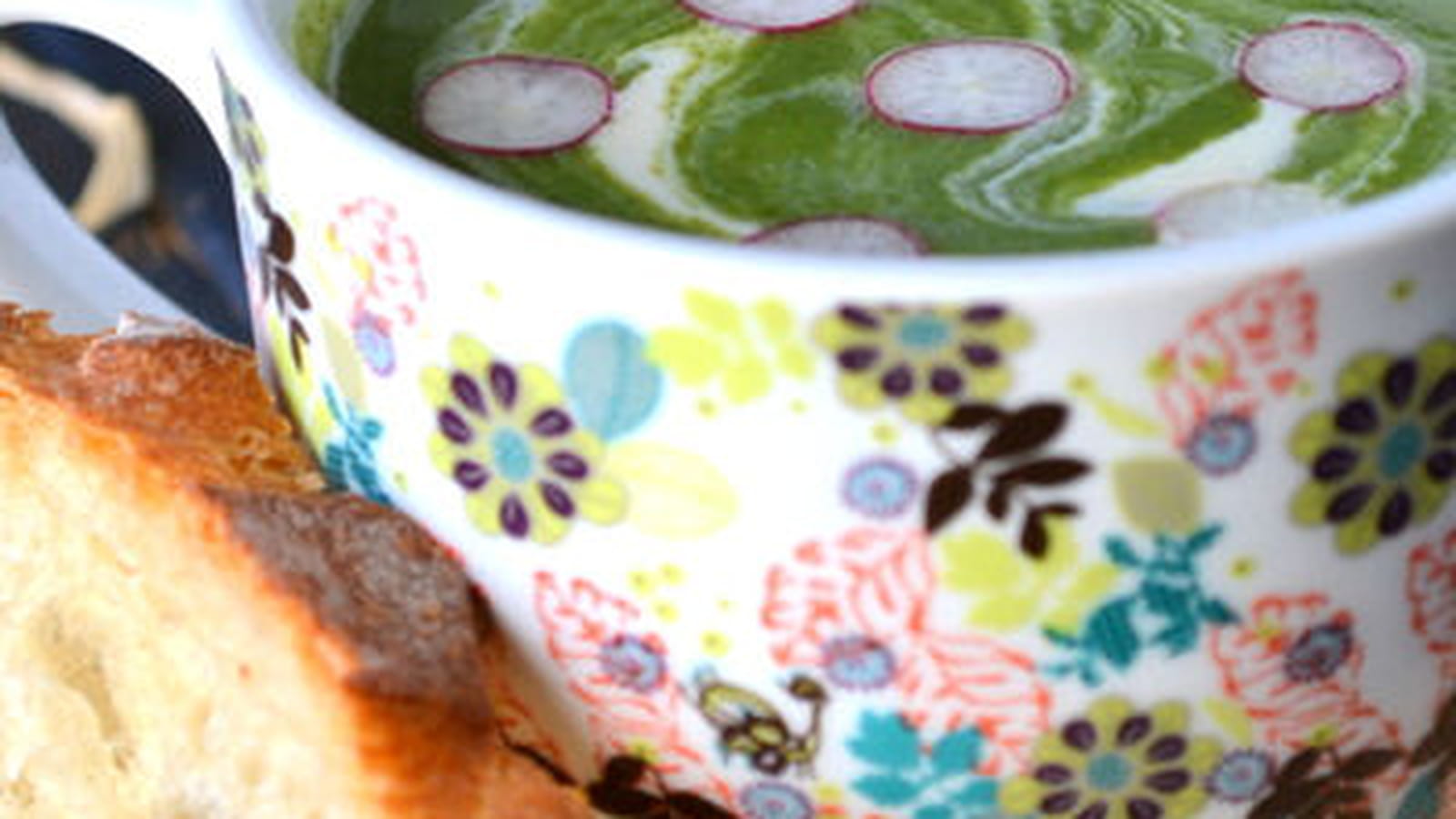 Velouté de fanes de radis