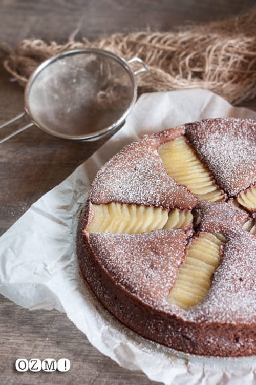 Moelleux chocolat mascarpone aux poires