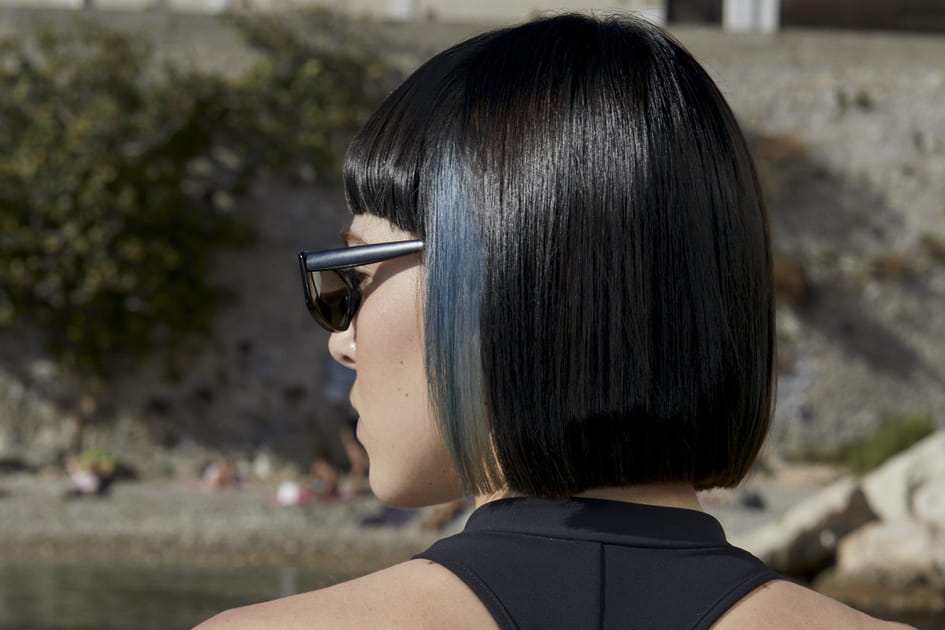 Le carr&eacute; &agrave; m&egrave;che teint&eacute;e