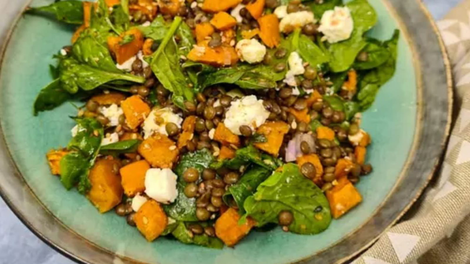 Salade de lentilles et patate douce
