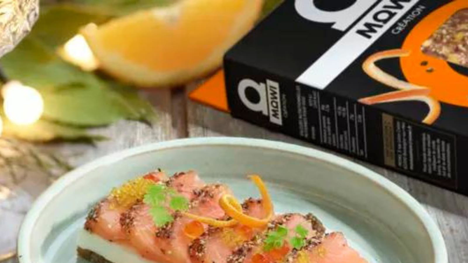 Tartine de cœur de saumon fume baie de Sichuan & zestes d’orange Mowi