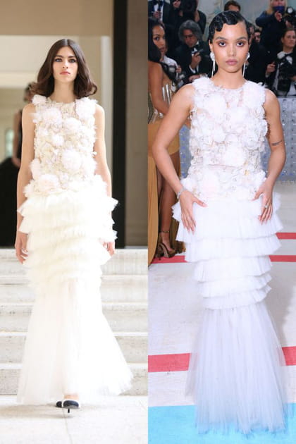 Défilé Chanel haute couture automne-hiver 2021-2022 vs Whitney Peak en 2023