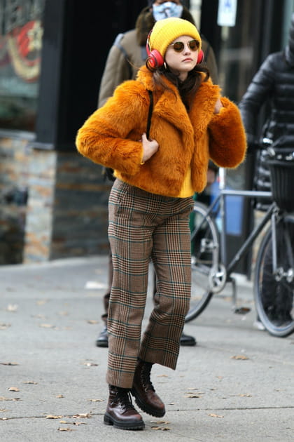 Selena Gomez en look hivernal