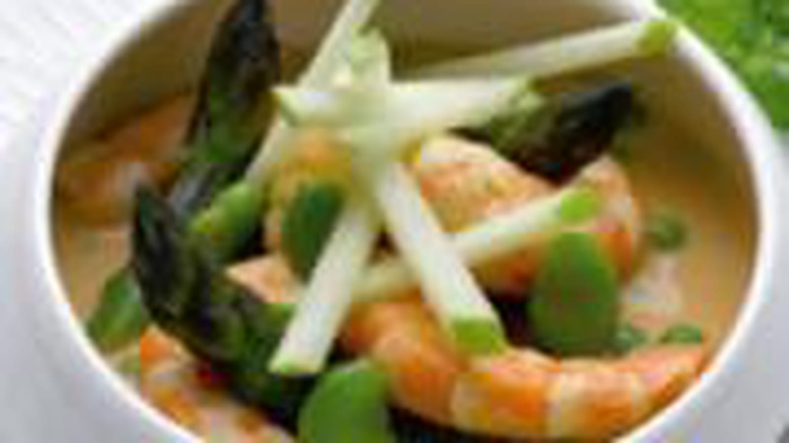 Crevettes curry lait de coco