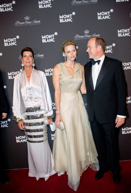 Caroline de Monaco en robe de soirée