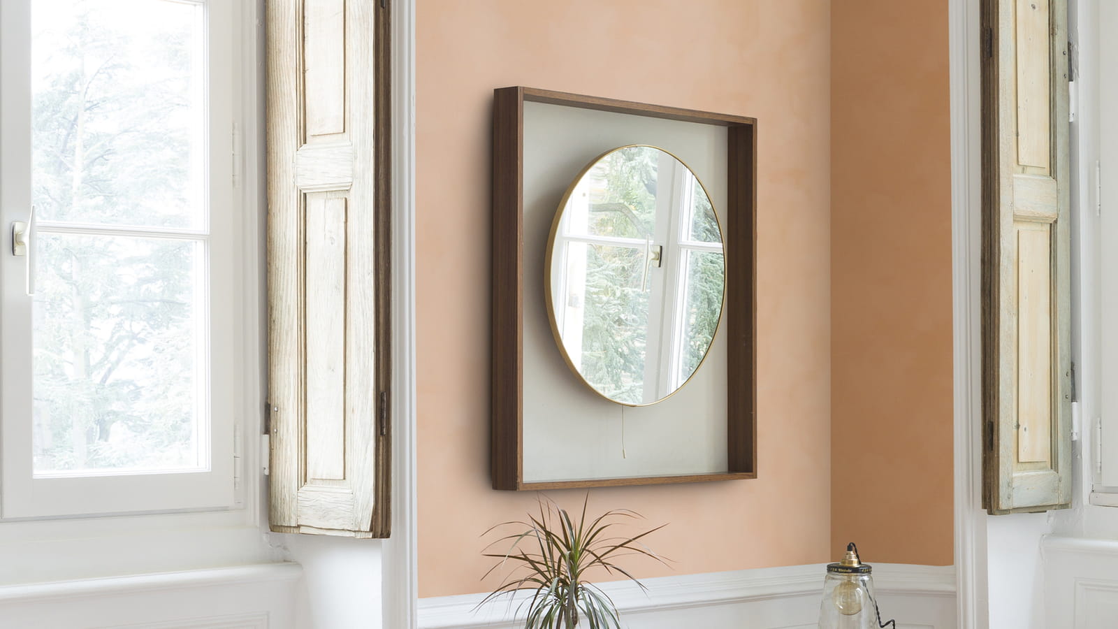 Salon orange effet matière