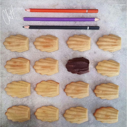 Madeleines avec ou sans coque en chocolat