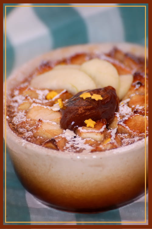 Clafoutis aux pommes et crème de marrons