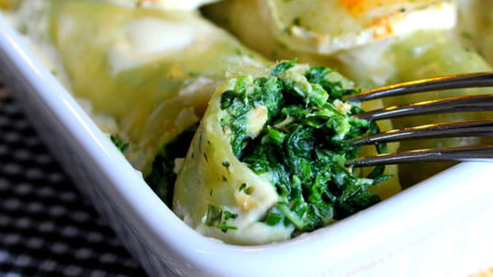 Cannelloni saumon épinards ricotta et fromage de chèvre