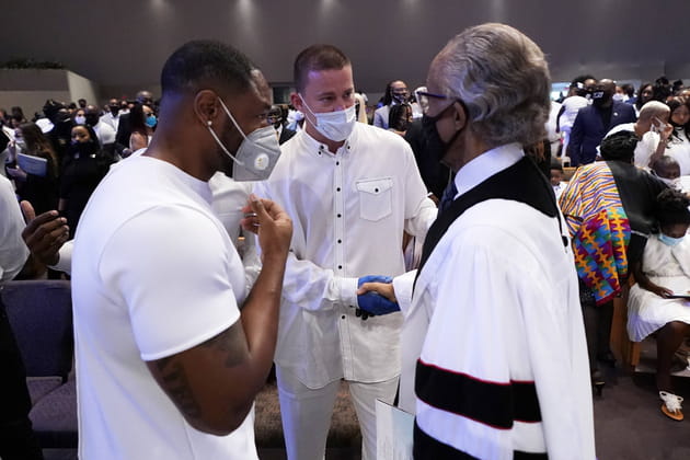 Jamie Foxx et Channing Tatum viennent saluer le révérend Charpton