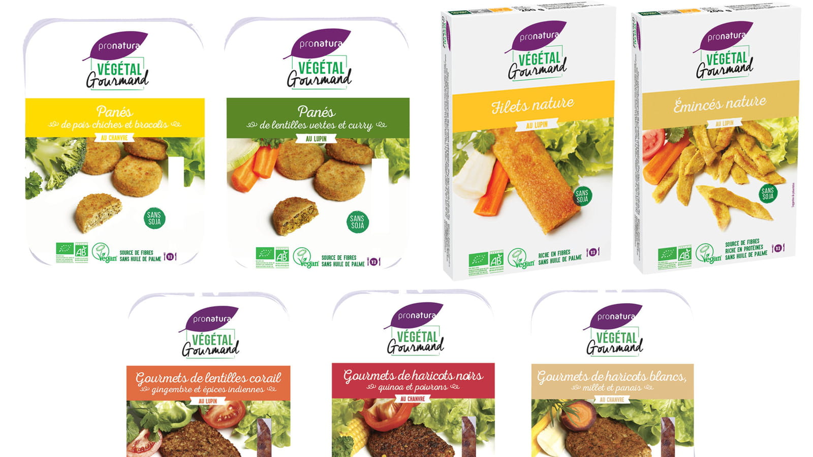 Gamme veggie au chanvre et lupin de Végétal Gourmand