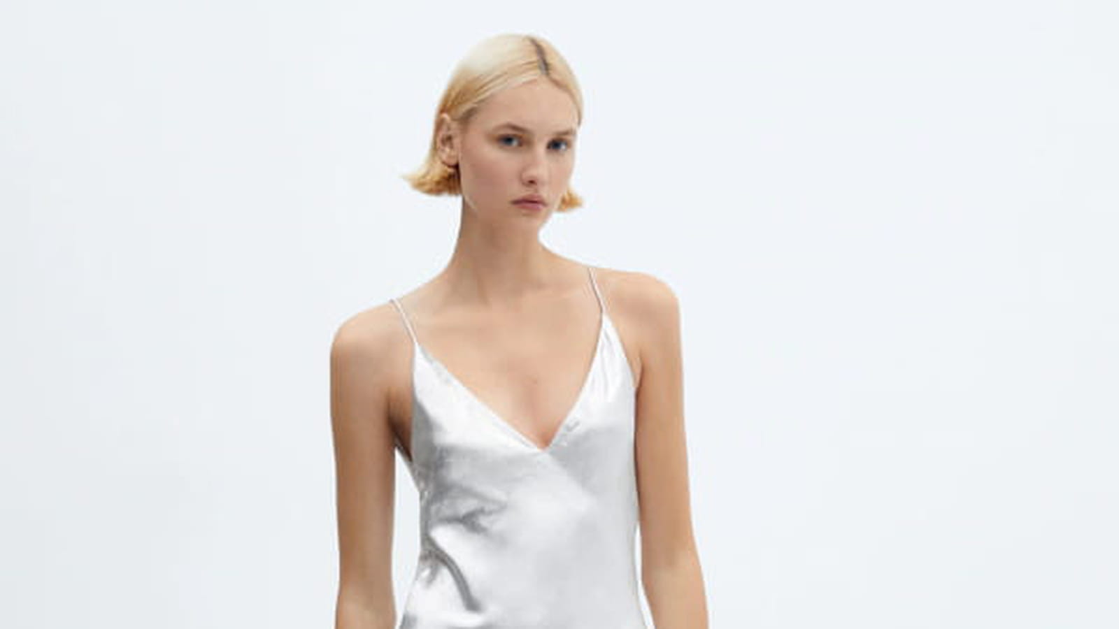 Robe métallisée Mango 