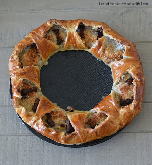 Quiche banane, chocolat et coco