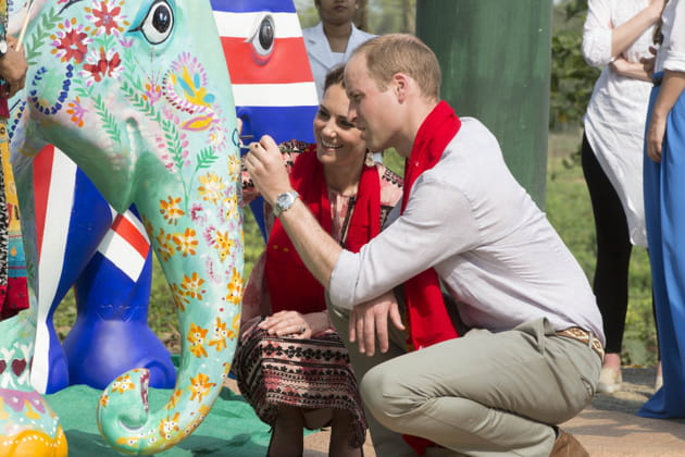 William, Kate et les &eacute;l&eacute;phants