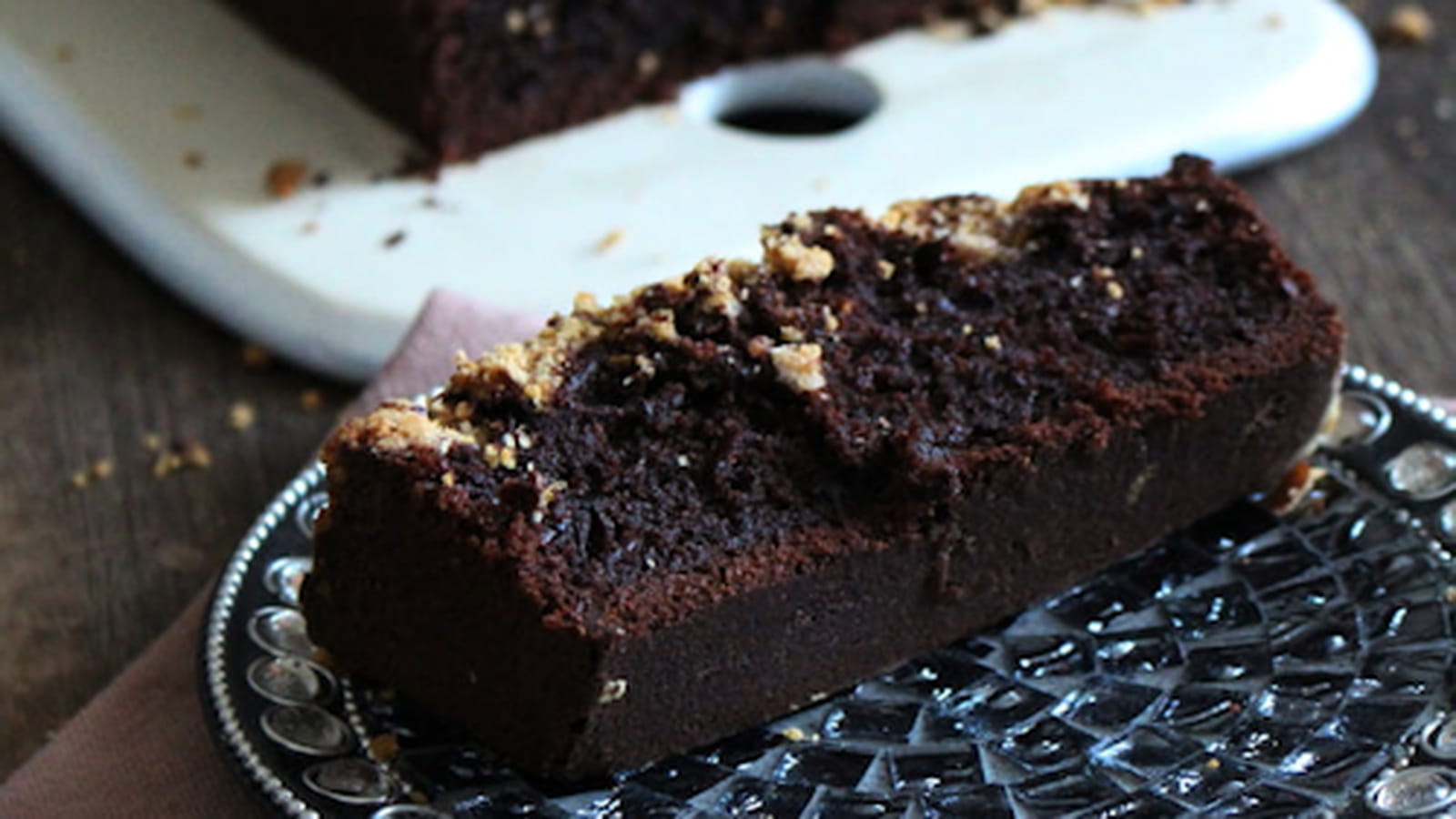 Cake au chocolat et crumble de noisettes d'Alain Ducasse