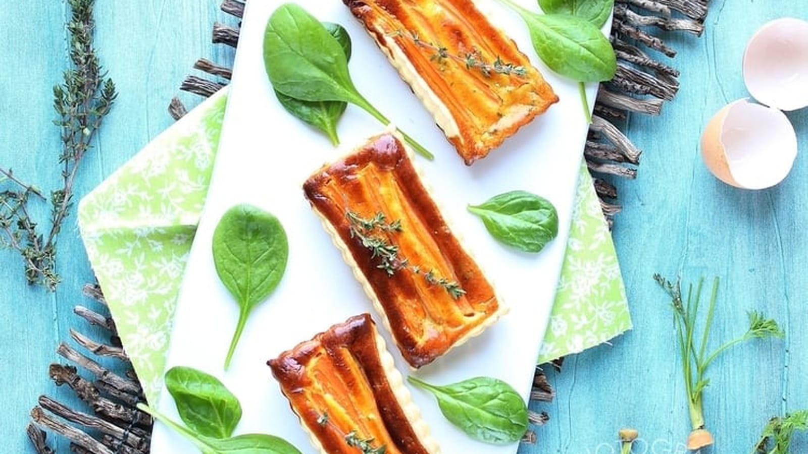 Quiche carotte chèvre et miel