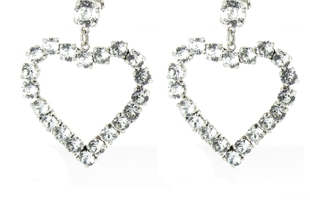 Boucles D'oreilles Philippe Audibert Avec Cristaux Svarowski - Doré - Anneaux - Comme Neuves