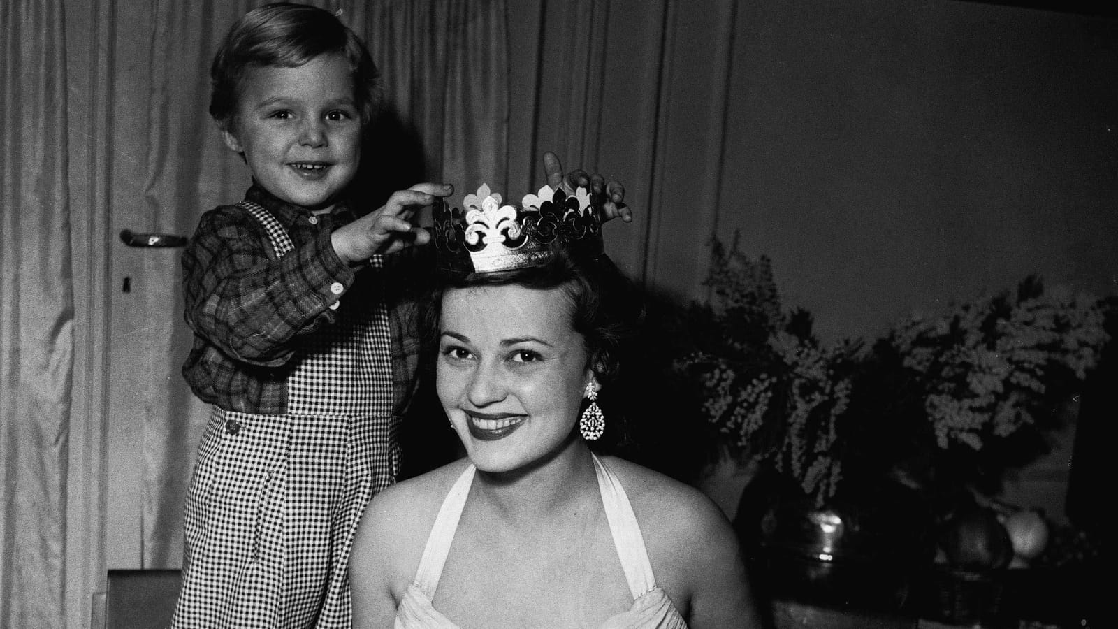 Galette des rois avec son fils Jérôme, avant le tournage des "Intrigantes"