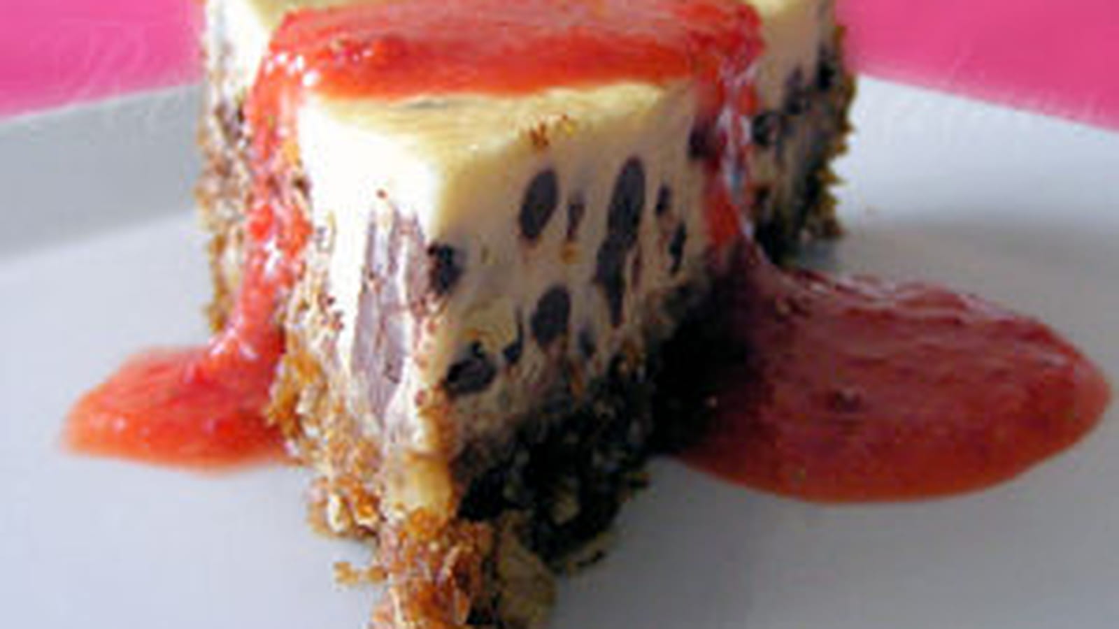 Cheesecake amande et pépites de chocolat