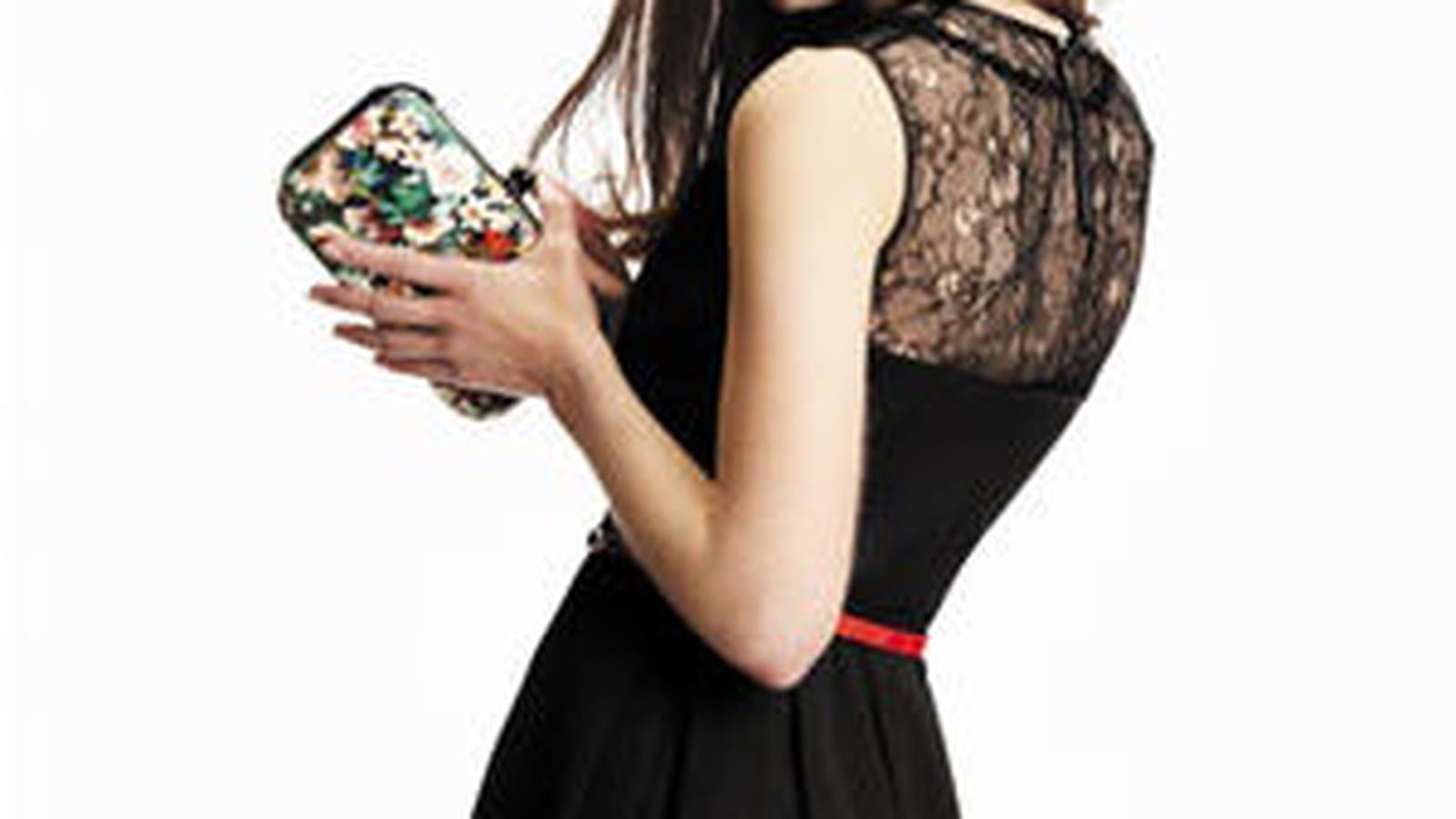 Robe noire à dentelle de Kookaï