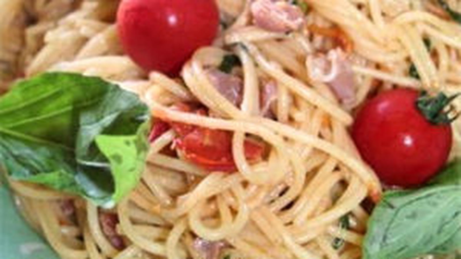 Spaghettis au jambon cru