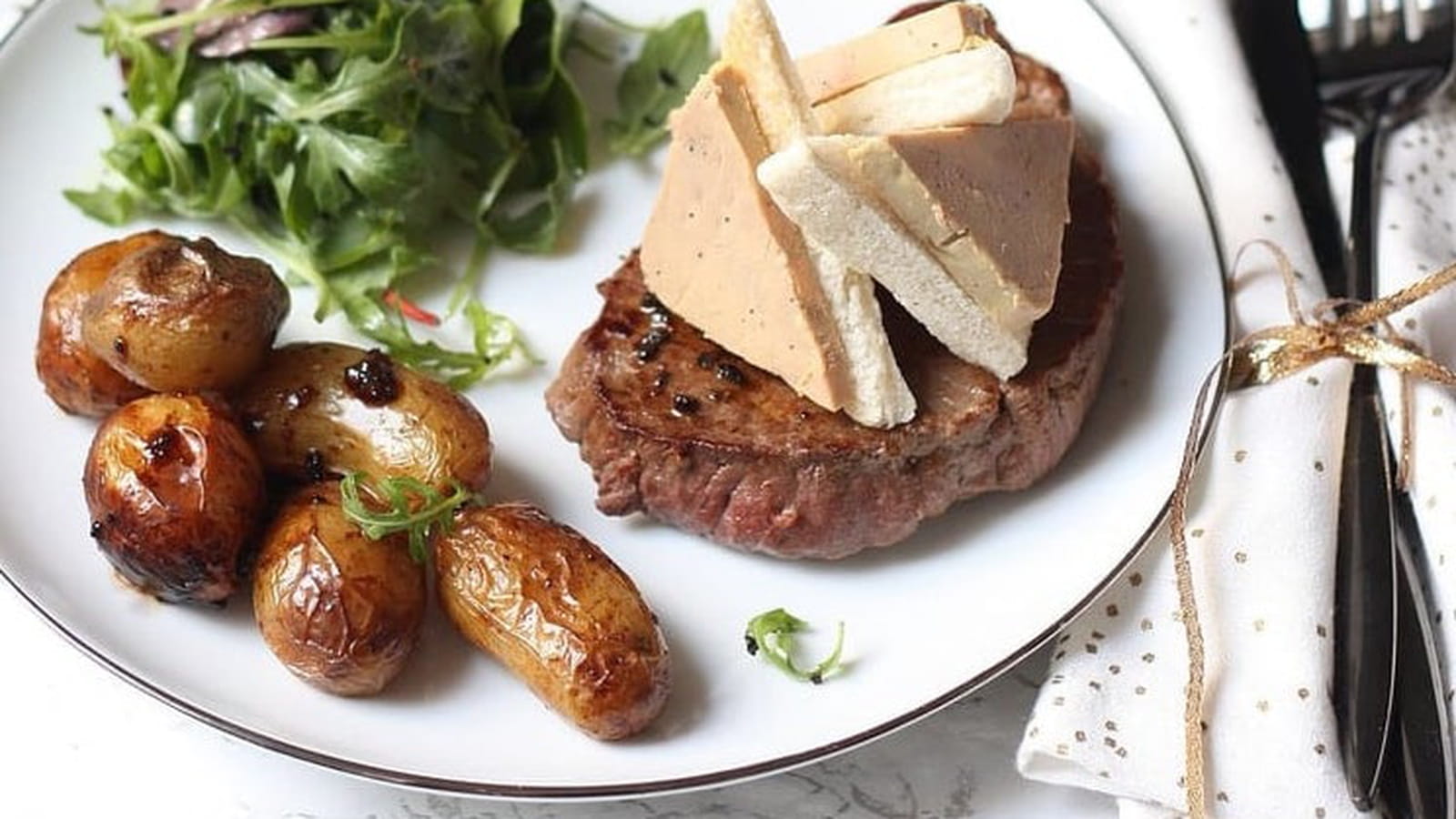 Tournedos Rossini, pommes de terre grenaille