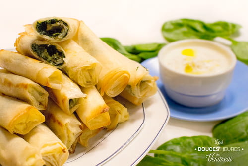 Cigares au fromage de chèvre et épinard
