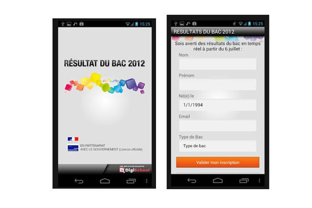 Pour connaître ses résultats aux exams : Examens 2012