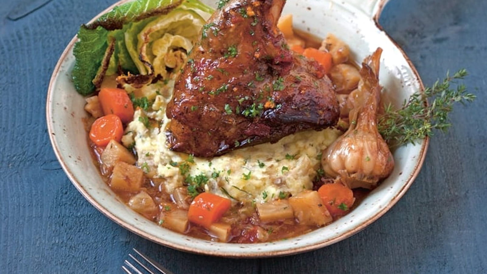 Souris d’agneau aux légumes racines