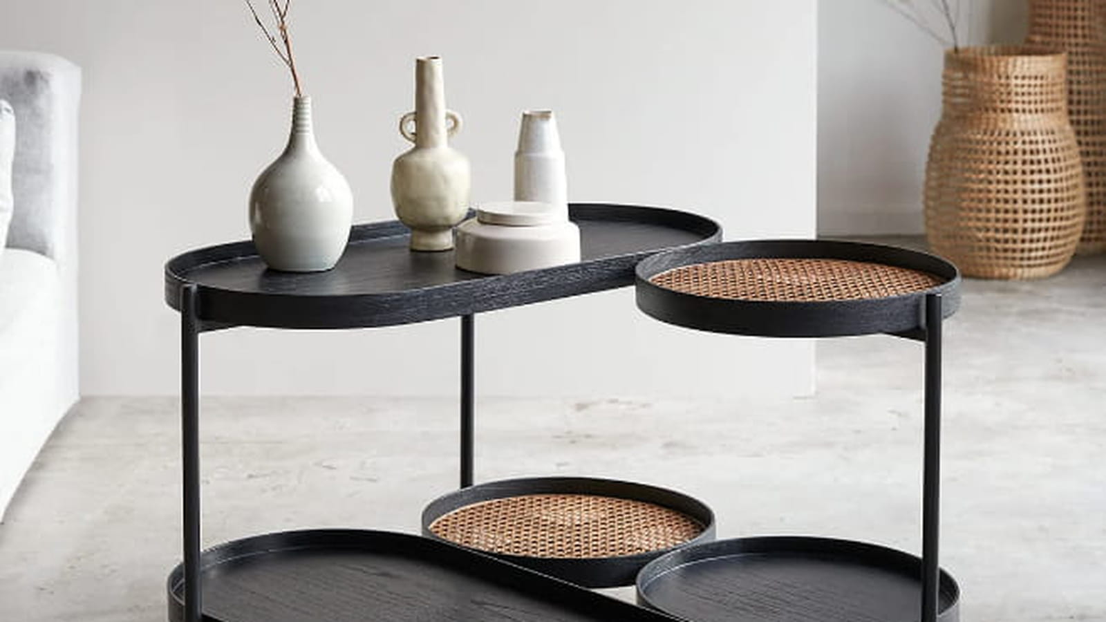 Table basse travaillée