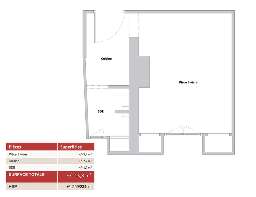 La plan avant travaux