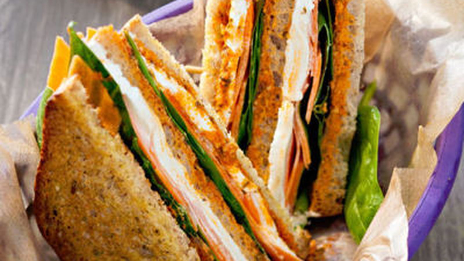 Club sandwich graines épinard et chèvre